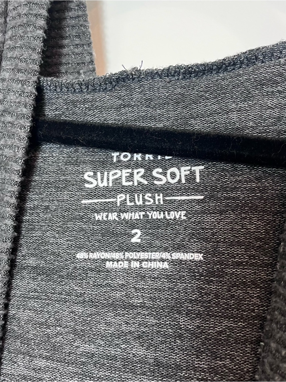 Torrid Super Soft Hooded Plush Open Front Cardigan Charcoal Gray Size 2X - Picture 3 of 7